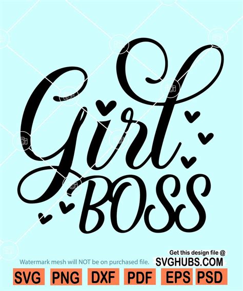 Girl Boss Glasses Svg