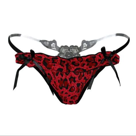 Buy Women Leopard Print Thongs Lace Erotic Appeal Underwear Girls G String