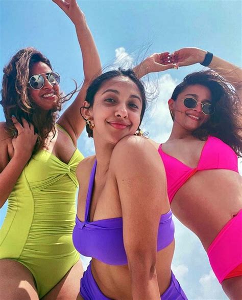 alia bhatt is a beach babe in neon pink bikini in maldives with her bffs retail