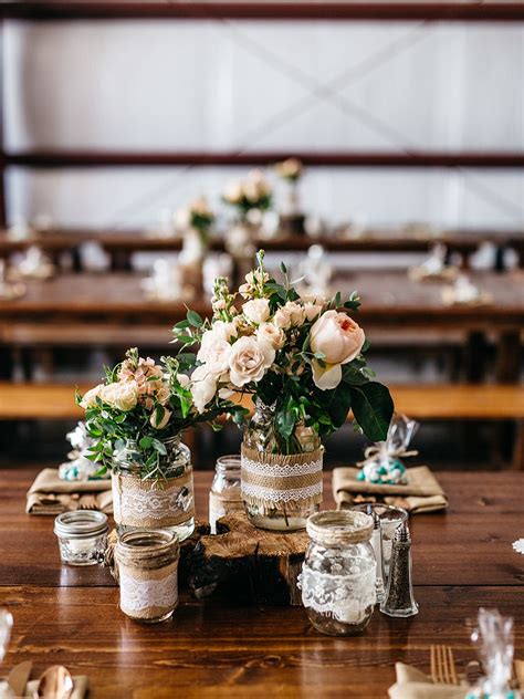 15 Centerpiece Ideas For A Rustic Wedding Wedding Table
