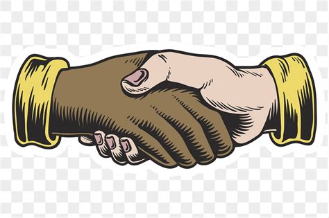 Shaking Hands In An Agreement Premium PNG Sticker Rawpixel