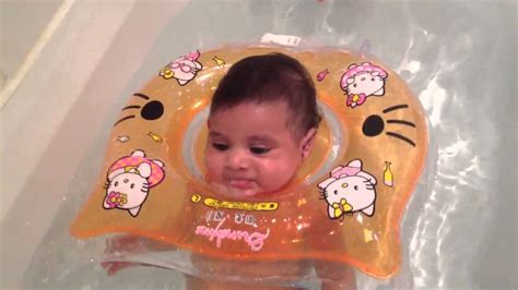 3 Months Baby Swimming In Tub Youtube