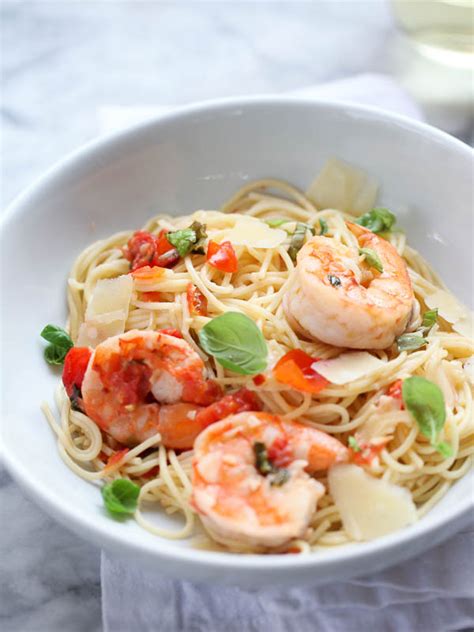 Add the angel hair and cook as the label directs. Shrimp Scampi Pasta | foodiecrush