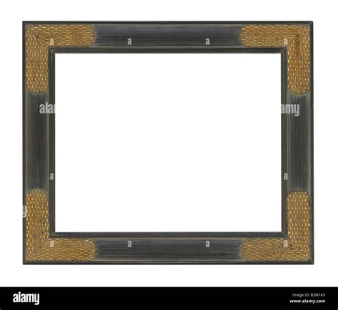 Black And Gold Picture Frame Stock Photo Alamy