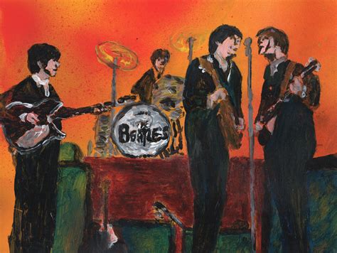 Beatles Help Acrylic Painting By Mike Cicirelli