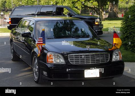 The Limousine Of German Chancellor Angela Merkel Photographed In Stock