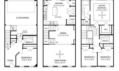 18 Genius 3 Bedroom Townhouse Designs House Plans