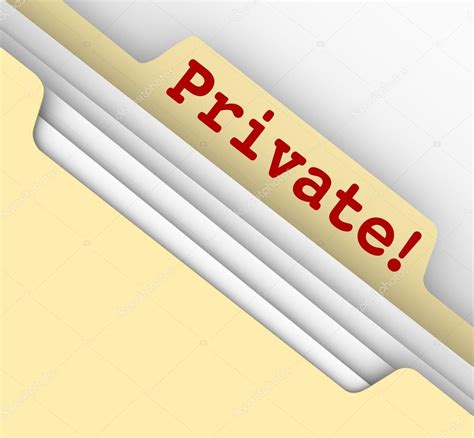Private Word In Red Letters On A Manila Folder Stock Photo By ©iqoncept