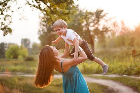 Mother And Son Having Fun Stock Image Image Of Caucasian