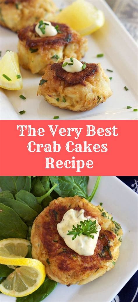 Crab cakes are delicious on their own—crispy on the outside, moist on the inside, this flavorful seafood dish always makes a beautiful appetizer or light lunch or dinner. THE VERY BEST CRAB CAKES RECIPE | Cooking recipes, Crab ...