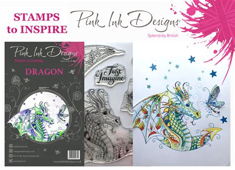 Pink Ink Designs Stamp Set Dragon By Aline Kreatief