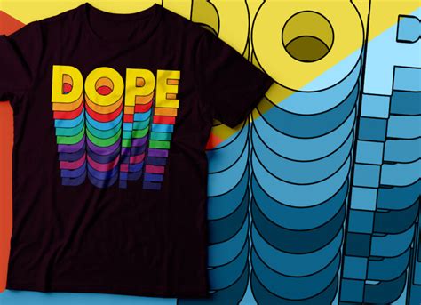 Dope Colour Tshirt Design Vector File Commercial Use Buy T Shirt