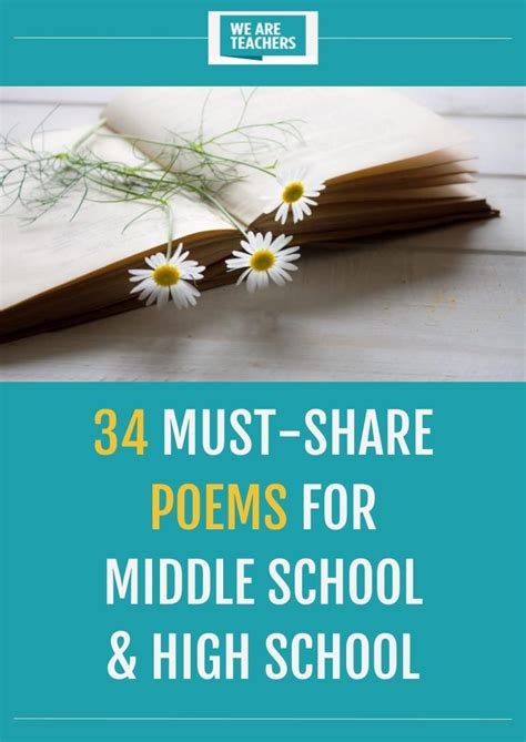 34 Must Share Poems For Middle School And High School Poems For
