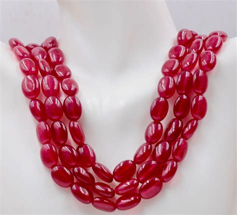 Genuine Ruby Beads Ruby Bead Necklace Ruby Gemstone Beads Ruby Etsy