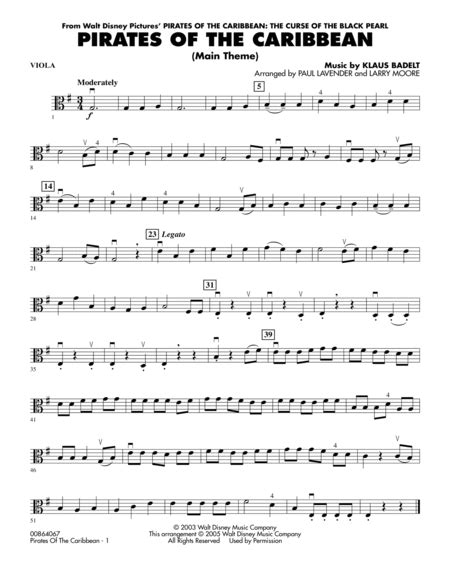 Pirates of the caribbean 4,146. Download Pirates Of The Caribbean (Main Theme) - Viola Sheet Music By Klaus Badelt - Sheet Music ...
