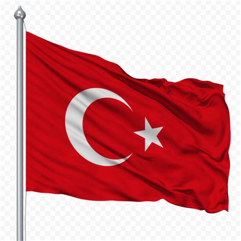 HD Tunisian Flag Waving On Pole Transparent PNG Citypng