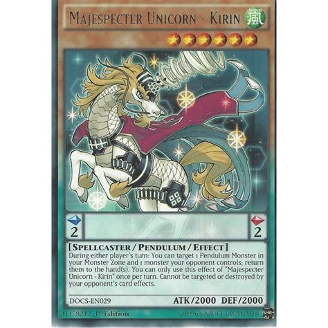 Yu Gi Oh Trading Card Game Yu Gi Oh Majespecter Unicorn Kirin Rare