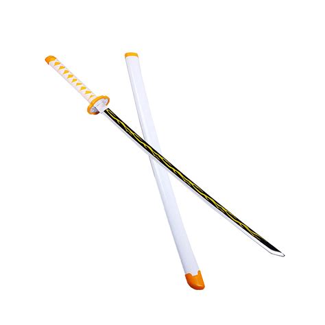 Demon Slayer Sword Zenitsu Wooden Swords For Adults Samurai Sword Toy