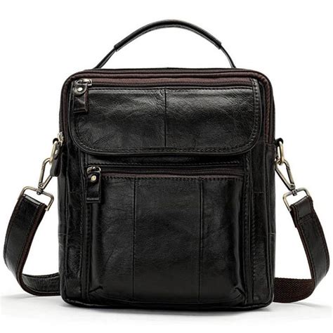 Mens Genuine Leather Crossbody Bags Mens Leather Bag Shoulder Bag