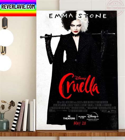 Disney Cruella Emma Stone Official Poster Home Decor Poster Canvas REVER LAVIE