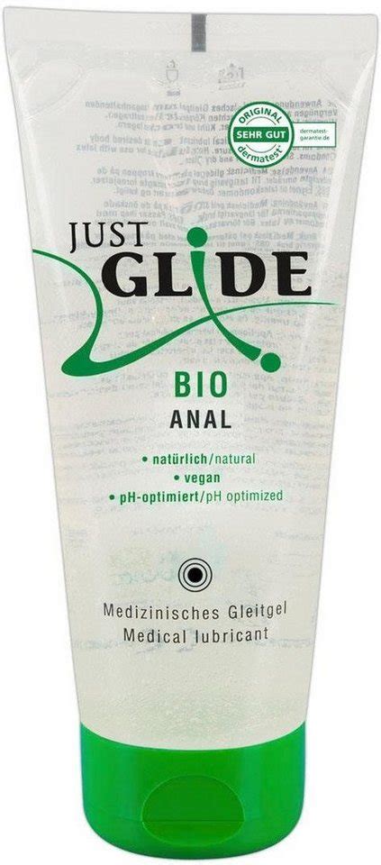 Just Glide Analgleitgel Bio Anal Bio Gleitgel Auf Wasserbasis Online