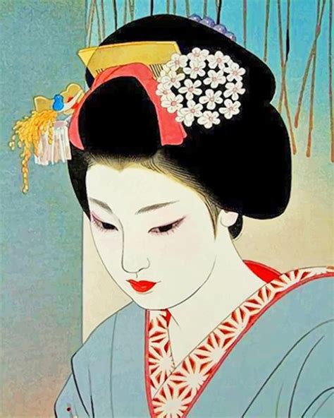 Japanese Beautiful Woman Paint By Numbers Numpaints Paint By Numbers
