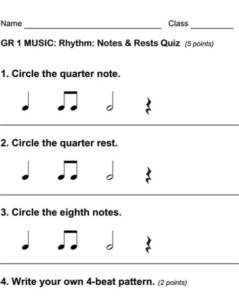 Rhythmic Pattern Worksheet For Grade 5 Pdf Sara Battles Math Worksheets