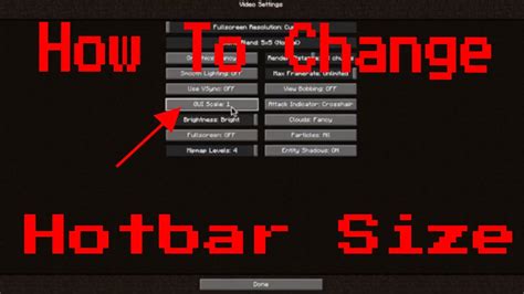 How To Change Hotbar And Menu Size In Minecraft Java Edition Youtube