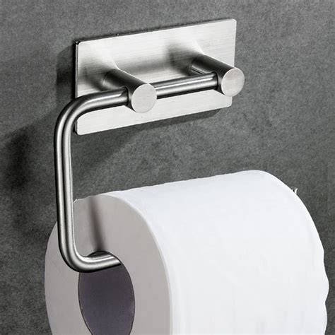 Kabter Toilet Paper Holder Wall Mount 3m Self Adhesive Brushed