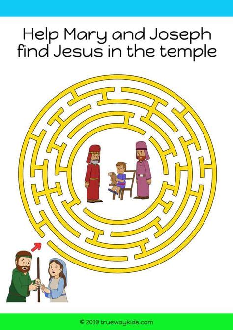 Free Printable Bible Lesson About Jesus Childhood And Visit To The