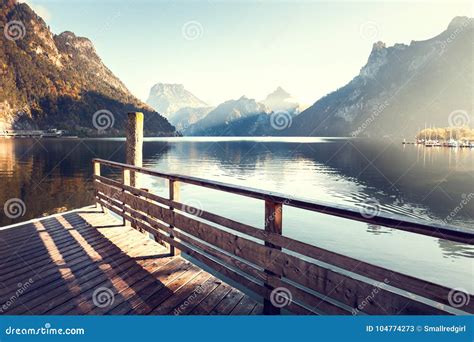 Traunsee Lake In Austrian Alps Stock Image Image Of Lake Austria