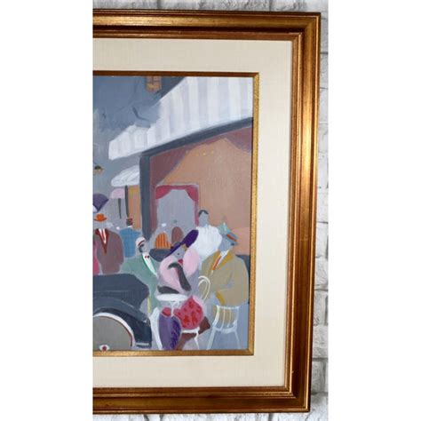Isaac Maimon French Cafe Original Signed Oil Painting Chairish