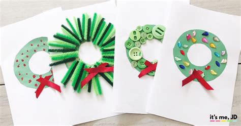 25 diy christmas cards crafts for kids to make. DIY Christmas Wreath Cards That Kids Can Make For The Holidays