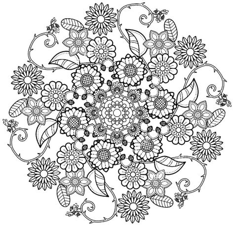 Amazing Mandala Flower Coloring Page Free Printable Coloring Pages