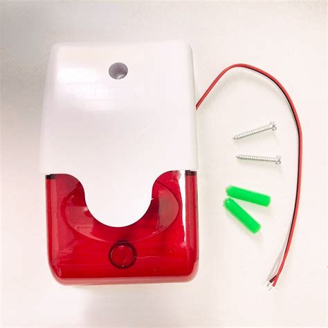 alarma de sirena estroboscópica bocina de 103 db 12v cableado intermitente luces de alarma
