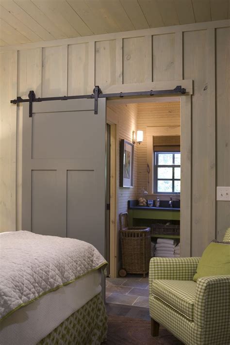 Guest Bedroom Barn Door With Images Rustic Cottage Interiors