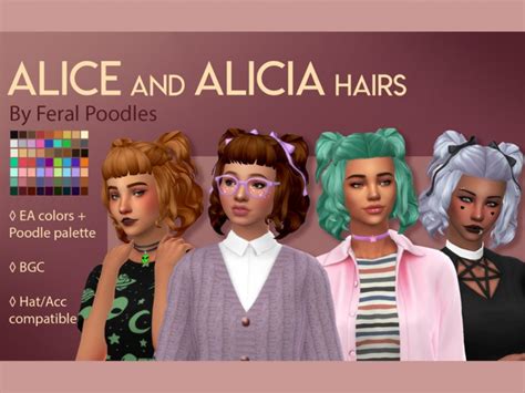 Alice Hair By Feralpoodles At Tsr Sims 4 Updates