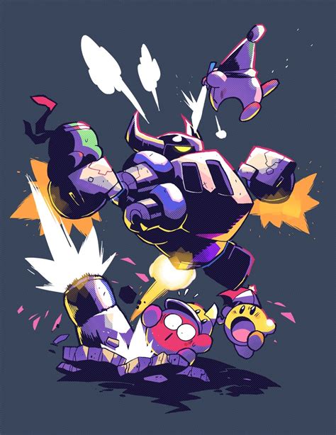 Kirby And Mega Titan Kirby And 1 More Drawn By Rariatto Ganguri