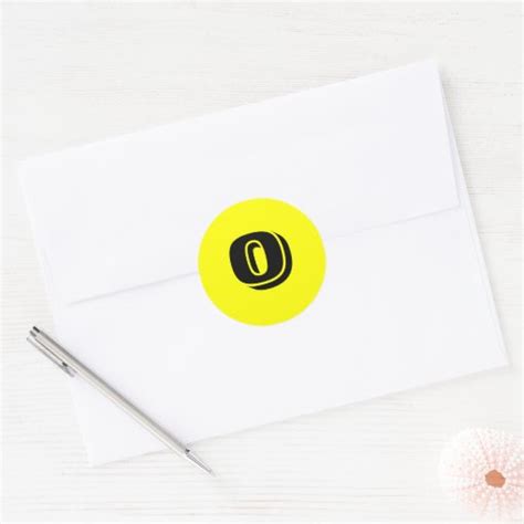 0 Small Round Yellow Number Stickers By Janz Zazzle