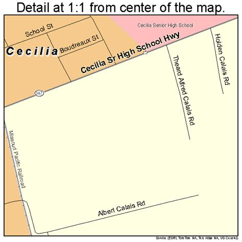 Cecilia Louisiana Street Map 2213575