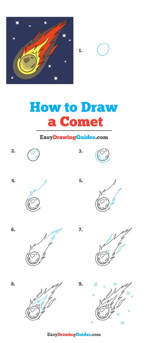 How To Draw A Comet Really Easy Drawing Tutorial