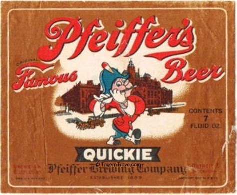 Item 72594 1950 Pfeiffers Famous Beer Label