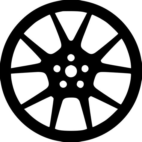 Car Wheel Icon Diagram