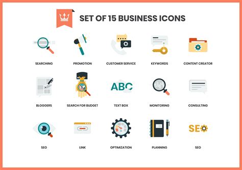 Business Icons Set For Business 566222 Vector Art At Vecteezy