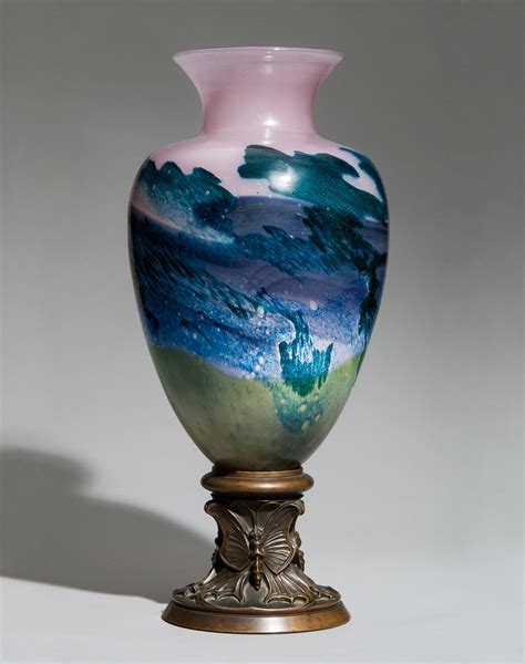 Emile Galle Les Rochers Dans La Mer Vase Circa 1900 Art Nouveau Art Déco Antiquaire à