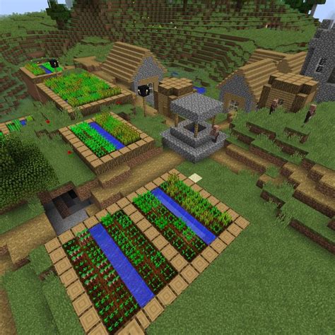 A Typical Village Generated By Minecrafts Map Generator Because There