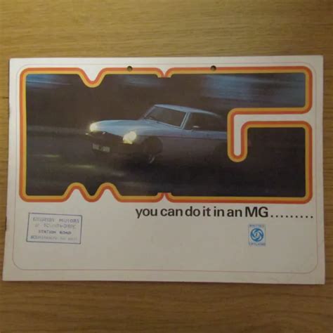 MG RANGE BROCHURE MGB GT V Midget MKIII MK Uk Market FREE POSTAGE PicClick UK