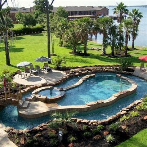 Insanely Cool Lazy River Pool Ideas In Home Backyard62 Dream