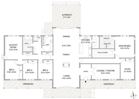 Easy to do it yourself in 10 phases; Floor Plan Friday: 5 bedrooms, open plan living | Barn ...
