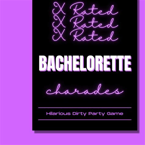 Funny Adult Bachelorette Charades Party Games Naughty Hen Do Etsy